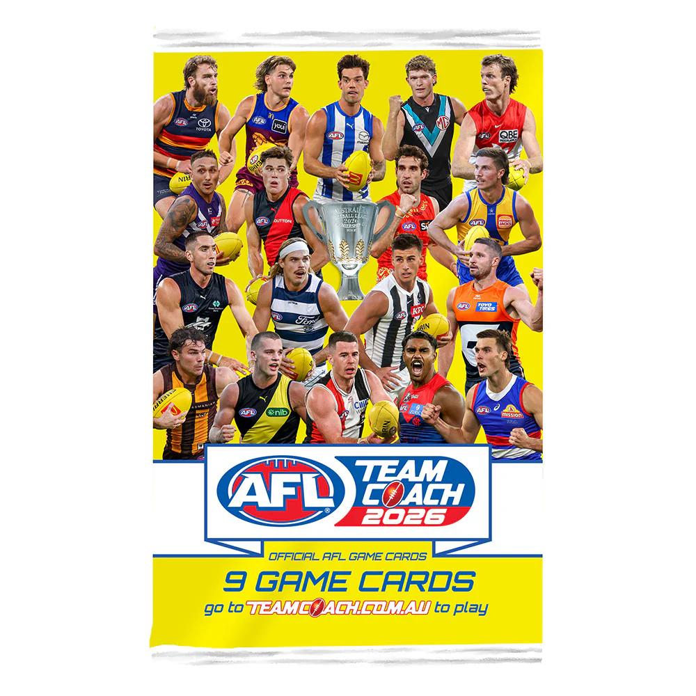 AFL Team Coach Footy Cards 2026 - 1 Pack