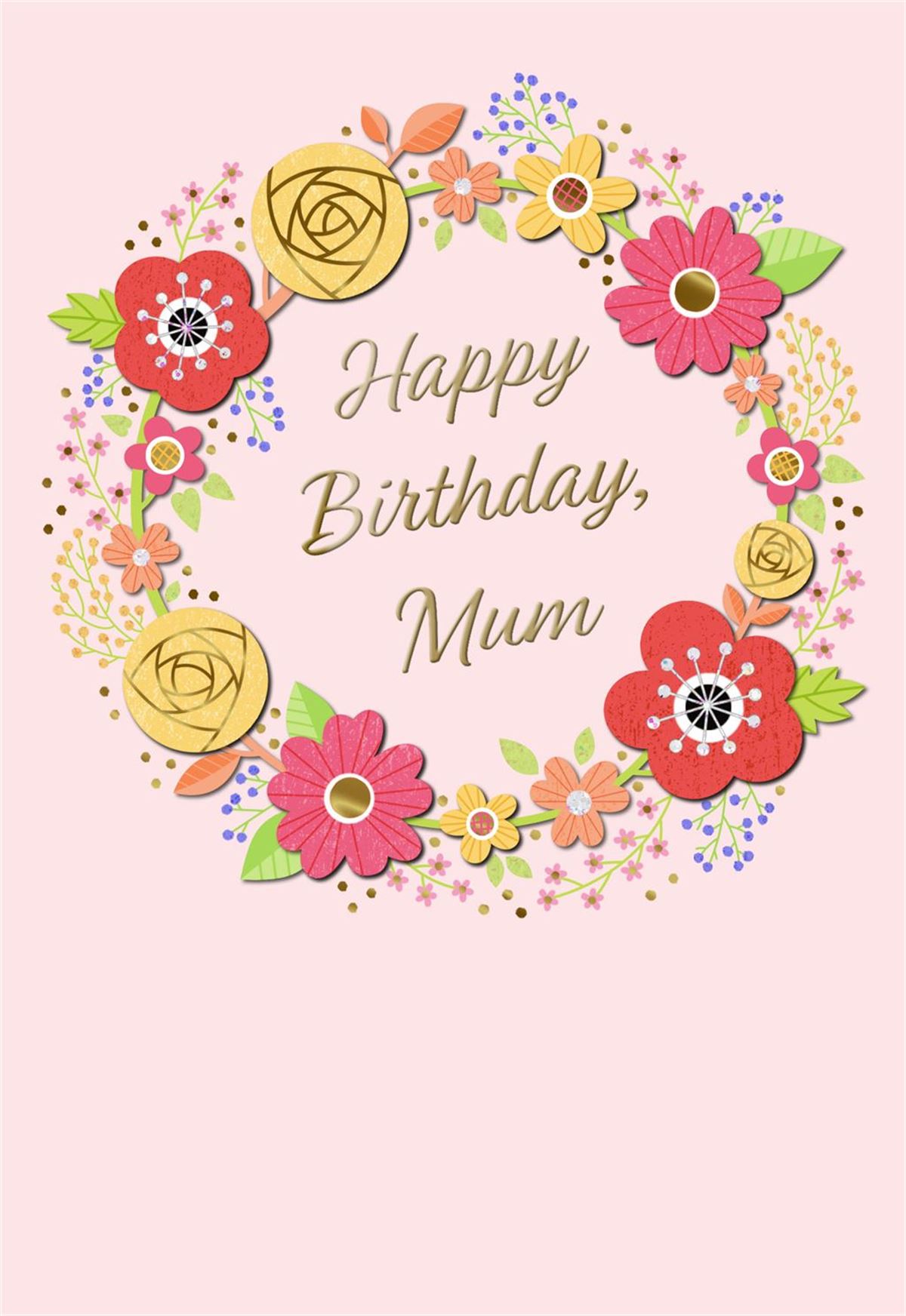MUM OPEN FLORAL WREATH