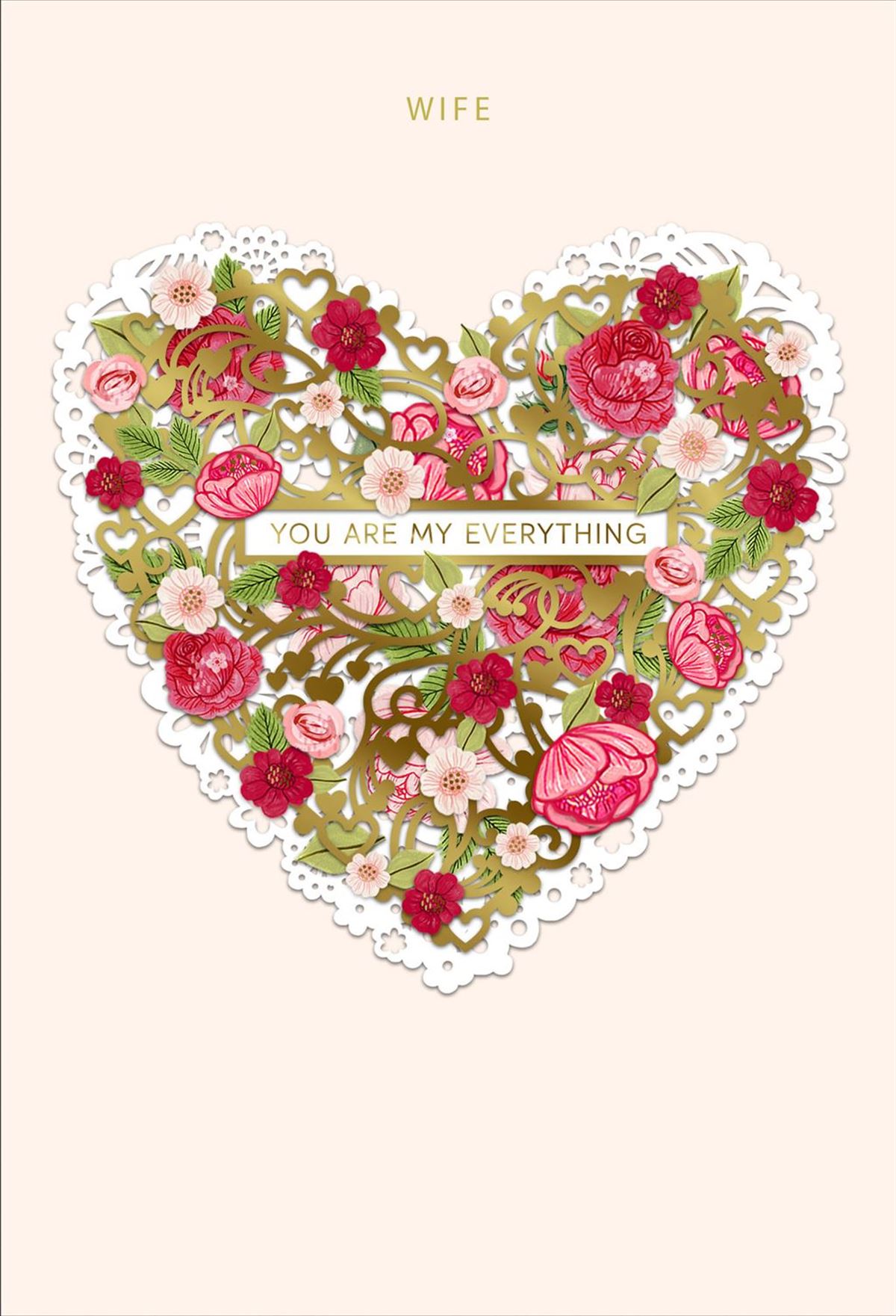 WIFE OPEN FLORAL HEART